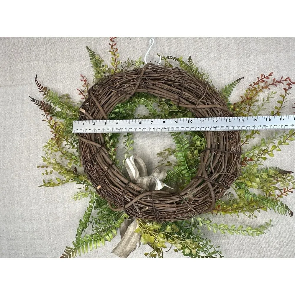 Handmade Decorative Wreath 18”x23” Front Door Wall Decor Rustic Farm House